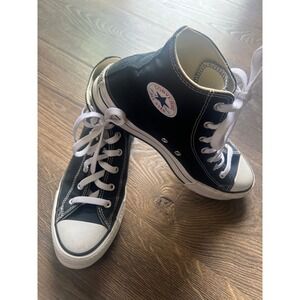 Converse Kids Black/White High Top Sneakers